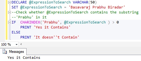 Oxide dozijn Ervaren persoon How to Check if a String Contains a Substring in it in Sql Server |  SqlHints.com