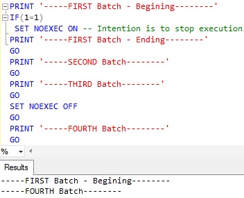 STOP or ABORT the execution Sql Server 5