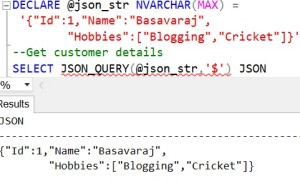 windows service json query